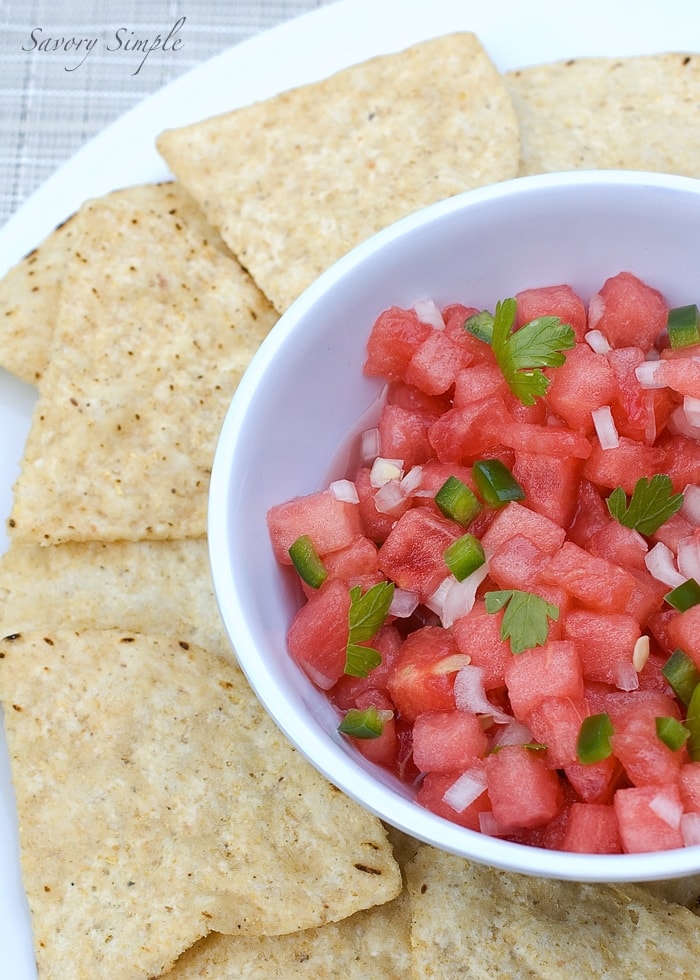 Watermelon Salsa ~ Savory Simple Watermelon Salsa ~ Savory Simple