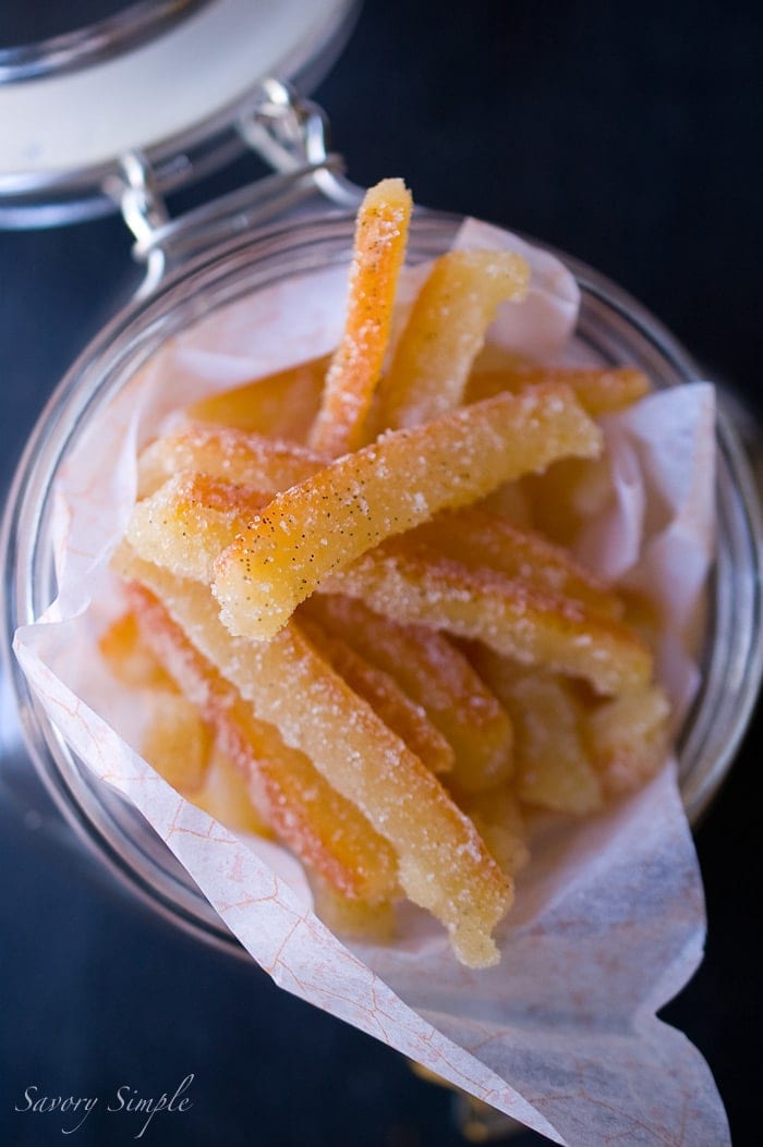 Spiced Candied Orange Peel ~ Savory Simple Spiced Candied Orange Peel ~ Savory Simple
