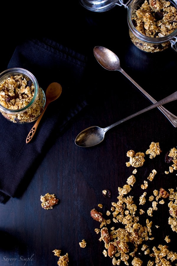 Quinoa Granola ~ Savory Simple ~ www.savorysimple.net