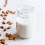 Almond milk recipe in a mason jar