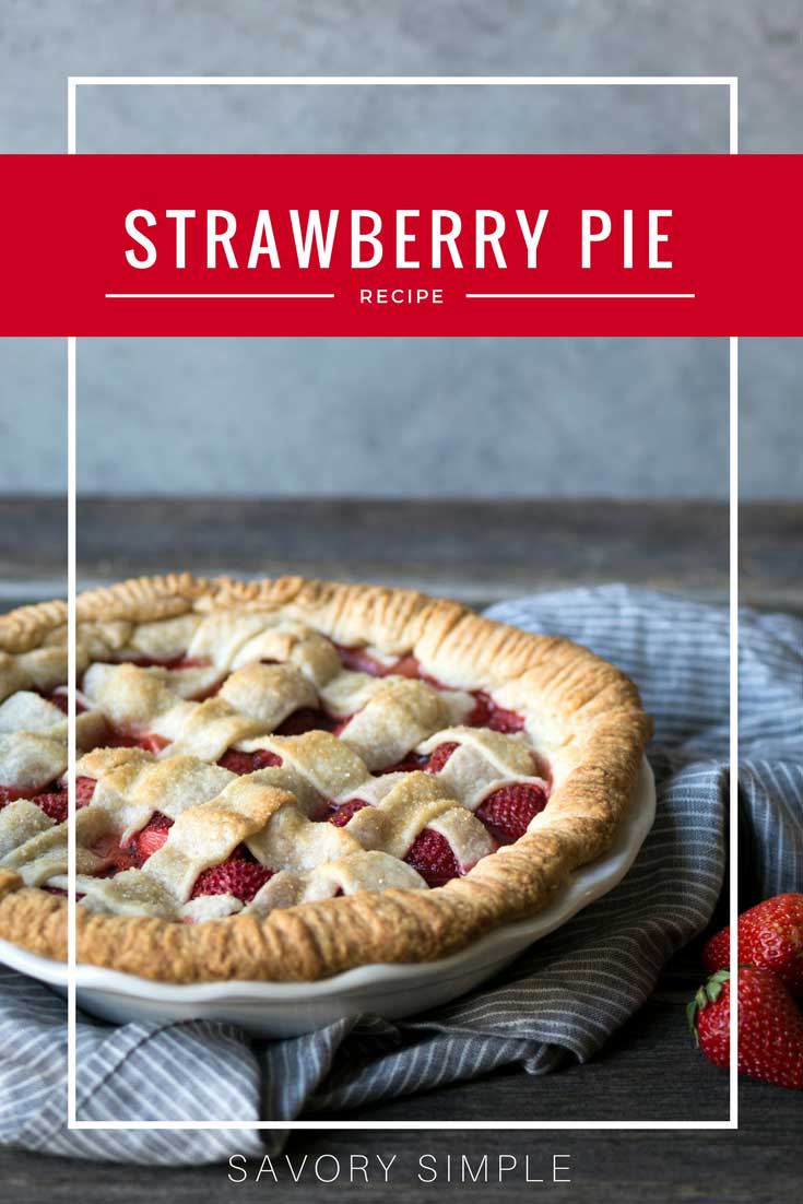 There’s no better way to celebrate strawberry season than with this sweet strawberry pie!&nbsp; It's a spring and summertime favorite around here.&nbsp;This strawberry pie recipe is simple to make and is wonderful served on its own or topped with a dollop of freshly whipped cream!