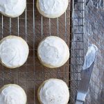 This frosted eggnog cookie recipe is perfect for holiday parties, with a delicate icing that isn't overly sweet. 