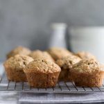 Banana Bread Muffins on a wire rack