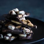 Homemade Chocolate Marshmallow S'Mores Bark has only 3 ingredients! It's a fast and easy holiday treat.
