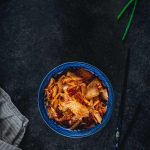 Homemade Kimchi in a bowl