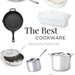 a collage of the best cookware