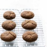 Soft Molasses Cookies on a cooling rack